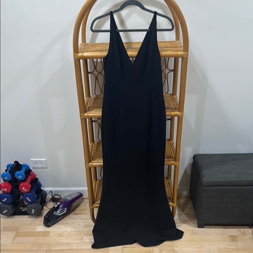 Lulu's Black V-Neck Maxi Dress